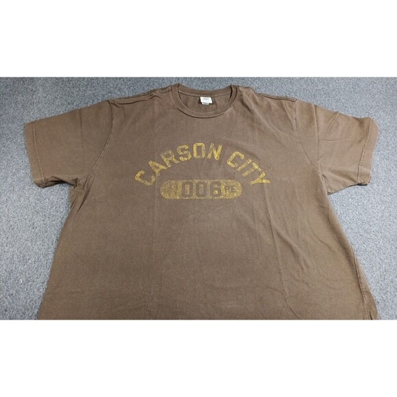 Vintage Old Navy Mens T Shirt Carson City Short Sleeve Brown XL - Picture 5 of 12